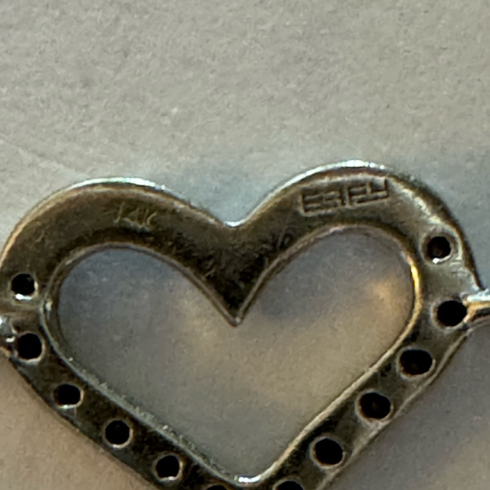 Effy Novelty 14K White Gold Diamond Heart Bracelet, 0.10 TCW - Picture 2 of 12